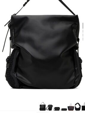 Minimalist Men's Black Roll-Top Backpack